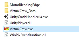 ②VirtualCrew.exeファイルを実行するの手順図