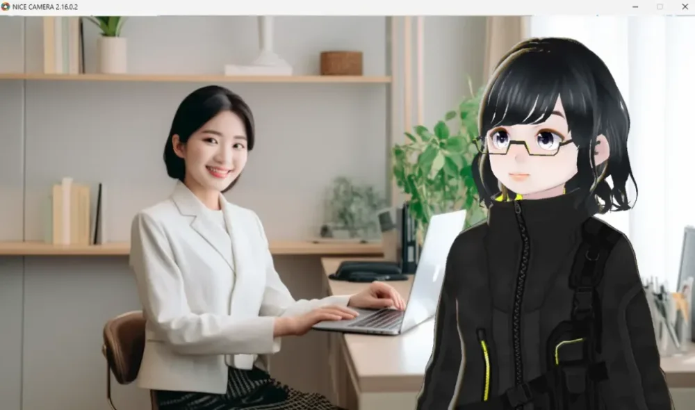誰でも簡単にVTuberになれるソフト「NICE CAMERA」の画面
