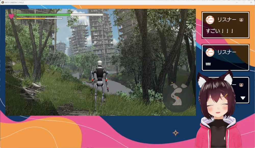 ❷お絵描き配信やゲーム配信に利用できる外部映像入力が搭載!の画面