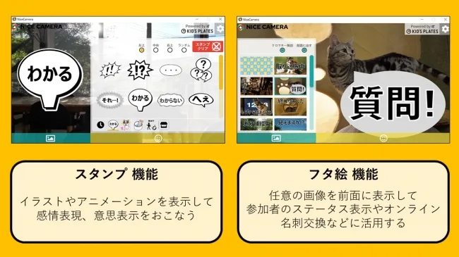 会議出席者の無反応を改善!NICE CAMERAの基本機能についての画面