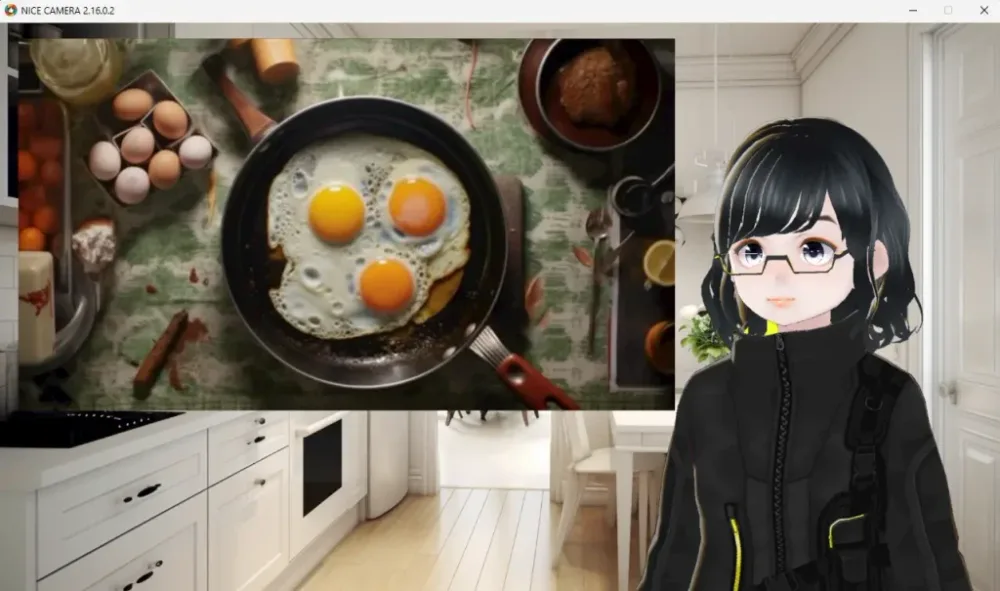 誰でも簡単にVTuberになれるソフト「NICE CAMERA」の画面